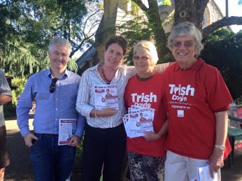 Supporting Trish Doyle MP in the Blue Mountains.